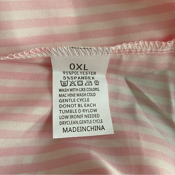 NEW 2pc Outfit Shirt & Shorts with Pink Stripes Size 0X - Picture 9 of 9